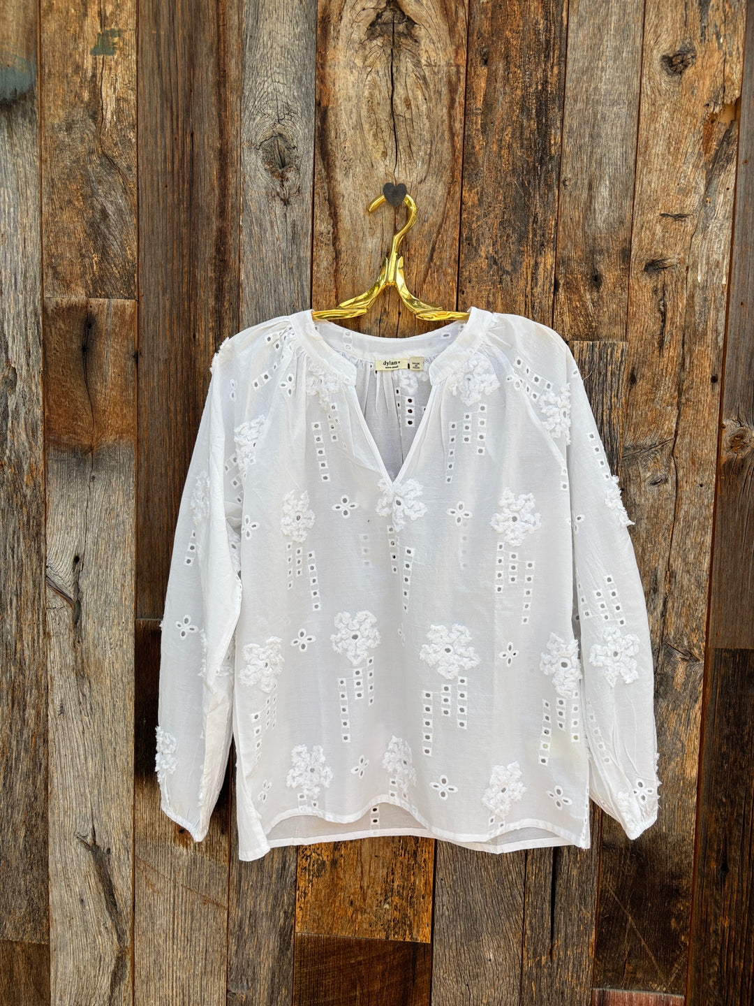 Dylan Shay L/S Top White