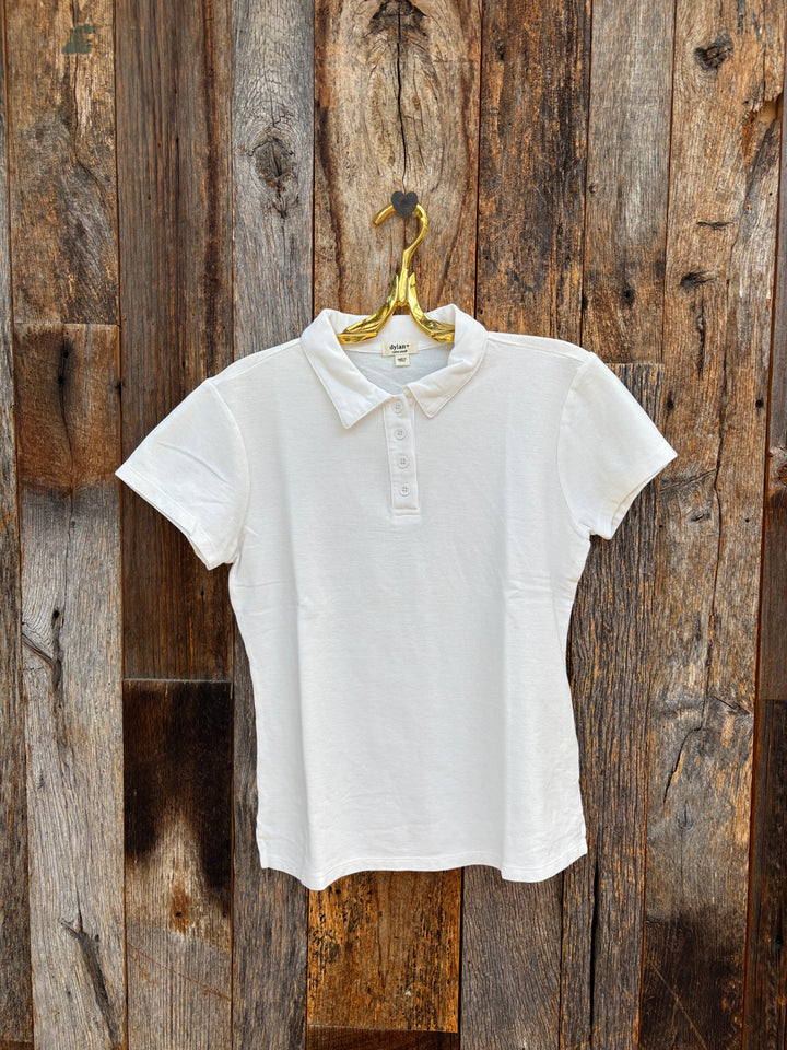 Dylan Sloan Polo Top White