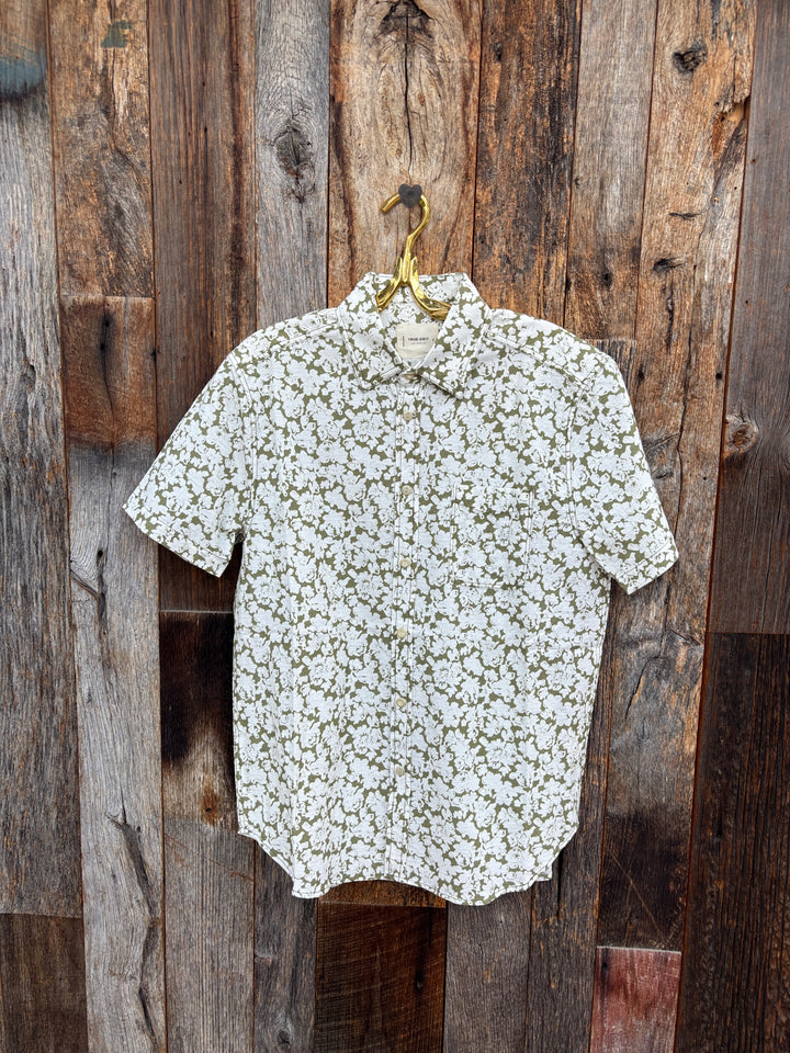 True Grit S/S 1 Pocket Linen Shirt- Green