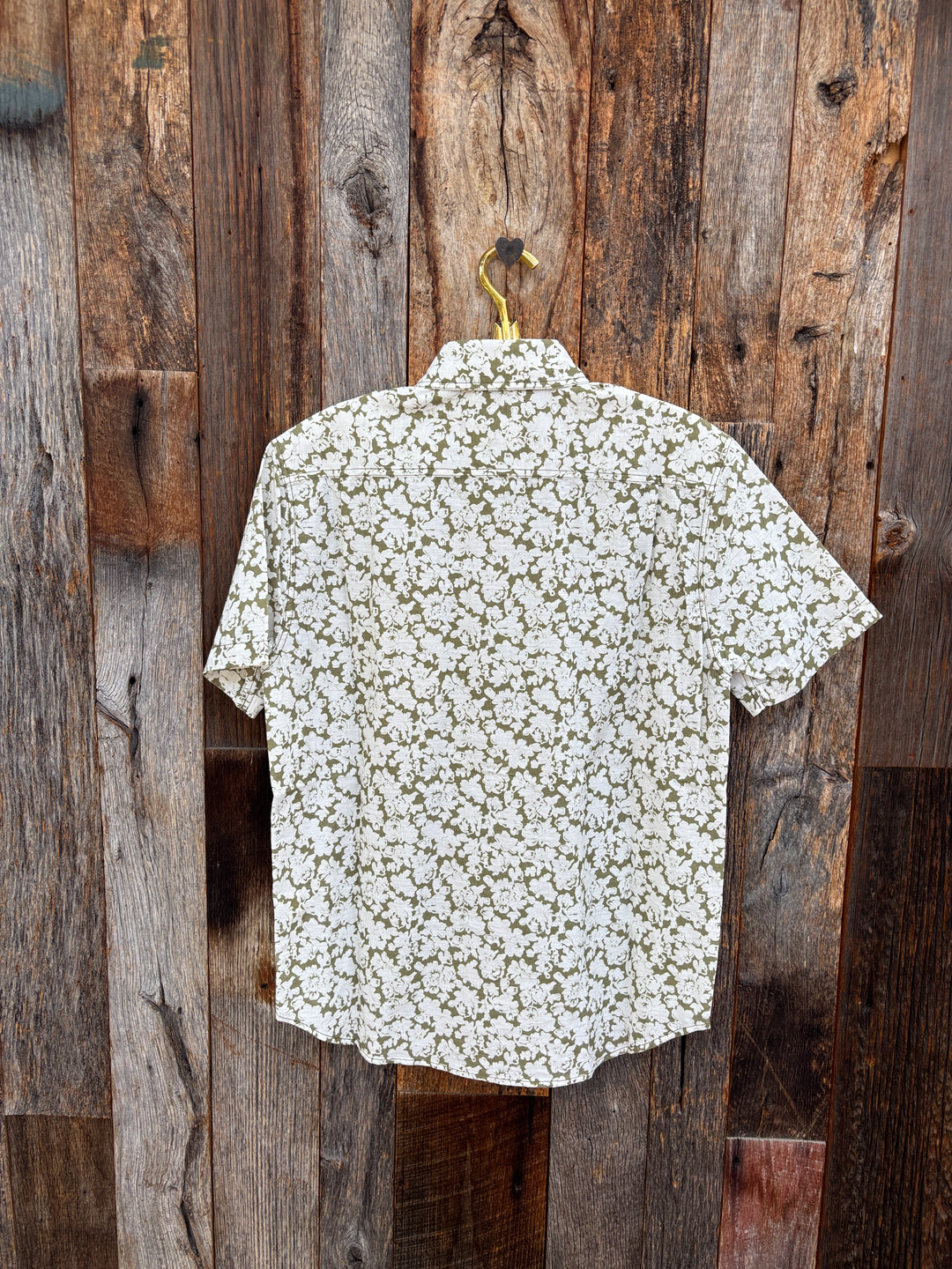 True Grit S/S 1 Pocket Linen Shirt- Green