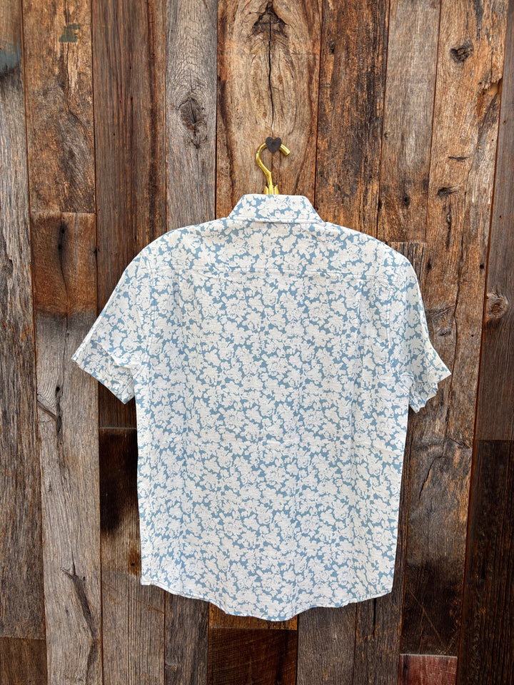 True Grit S/S 1 Pocket Linen Shirt- Blue