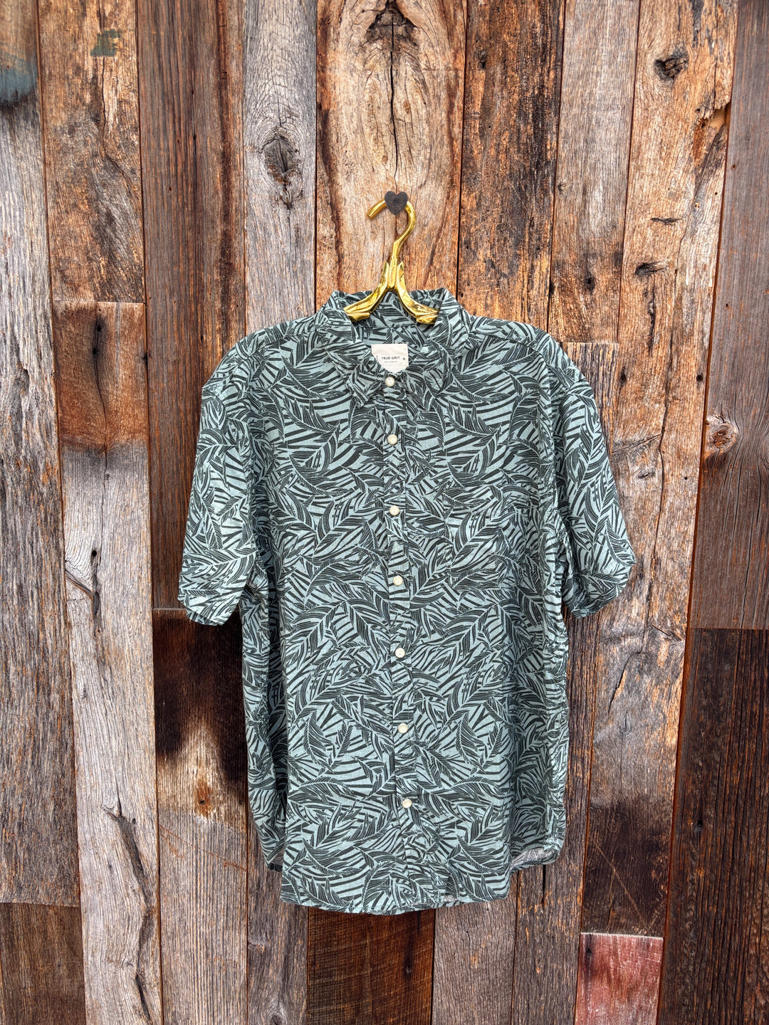 True Grit S/S 1 Pocket Linen Shirt- Sage