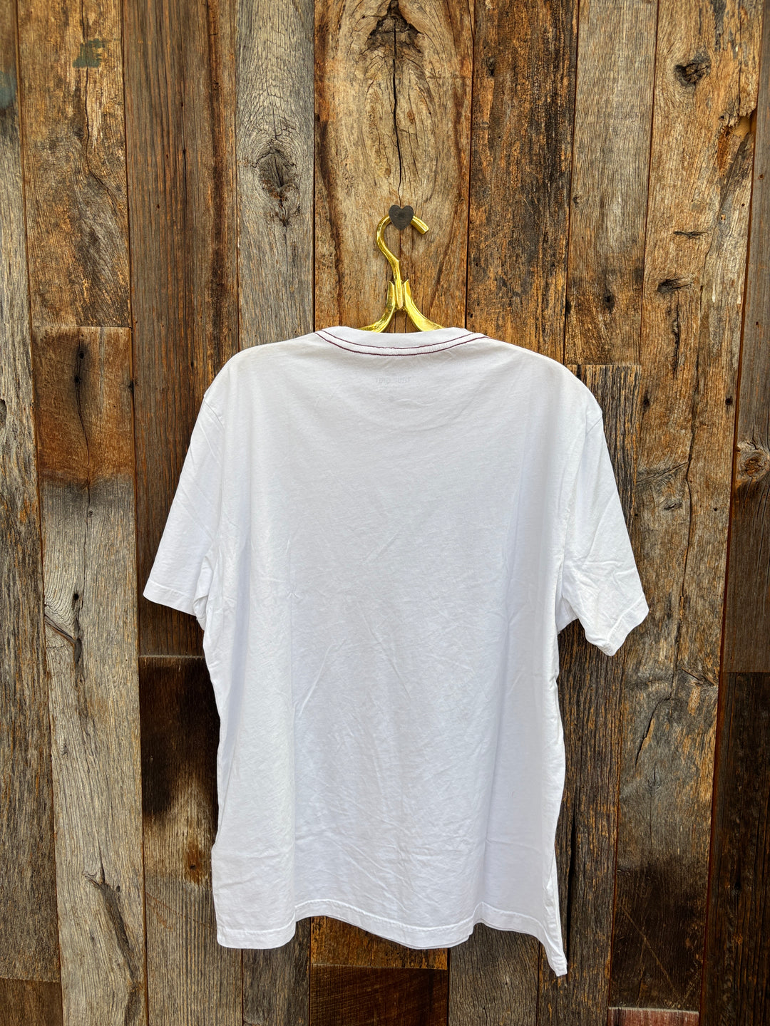True Grit S/S Raw Edge Crew - White