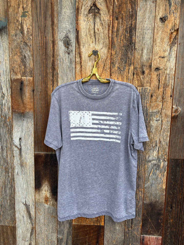 True Grit S/S Raw Edge Crew - Navy