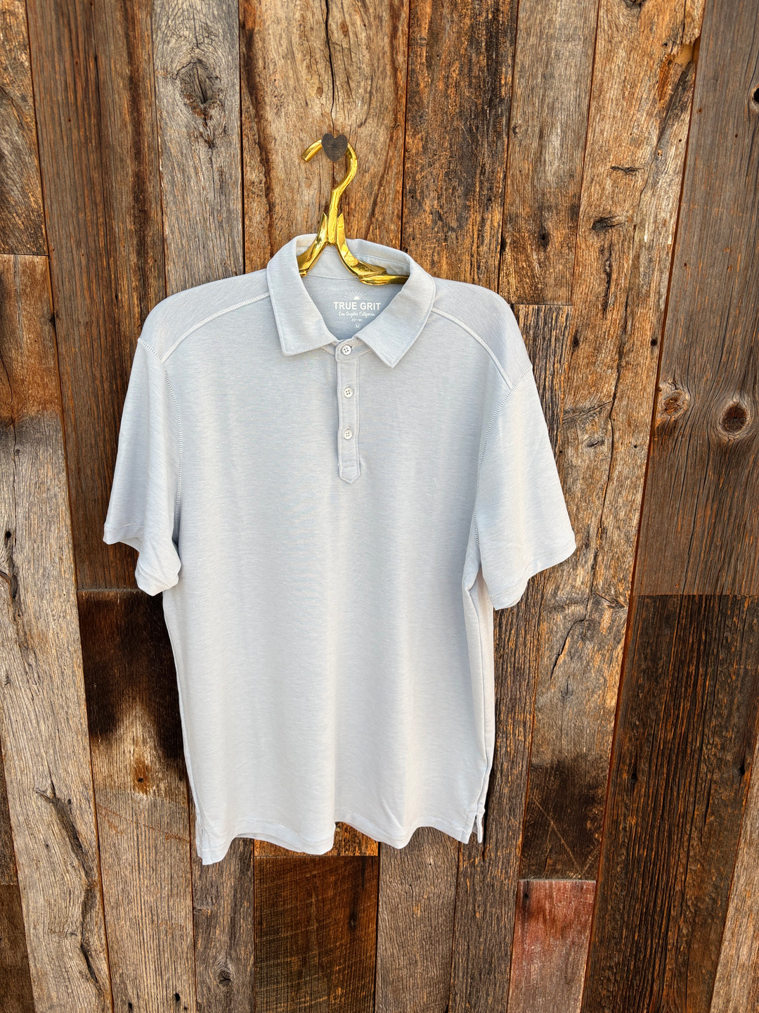 True Grit Del Mar Polo- Grey