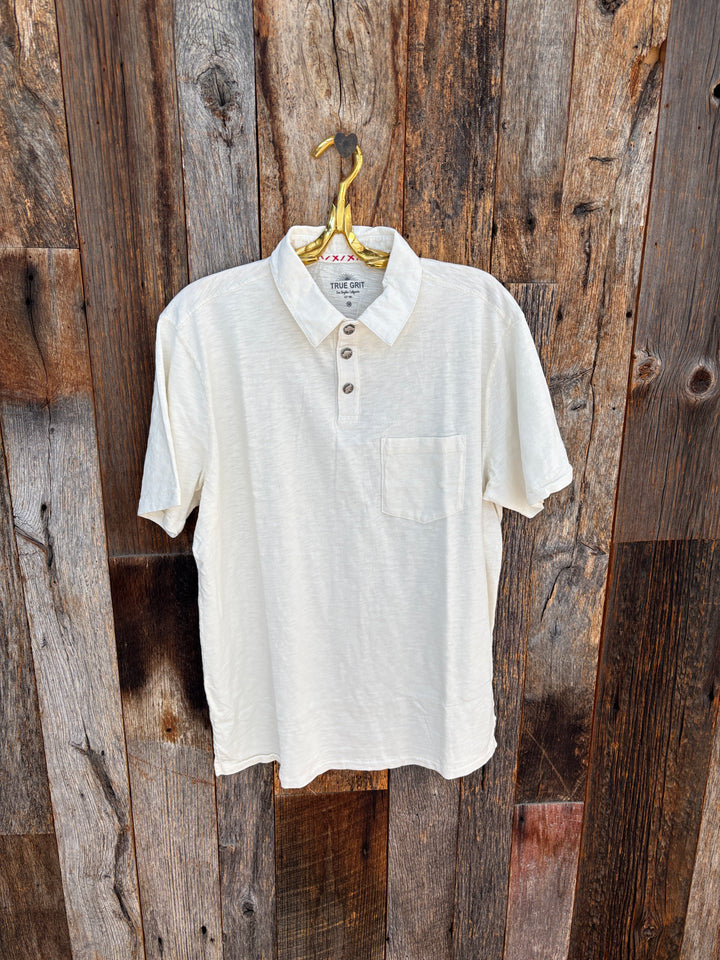 True Grit S/S Polo- Vintage Chalk