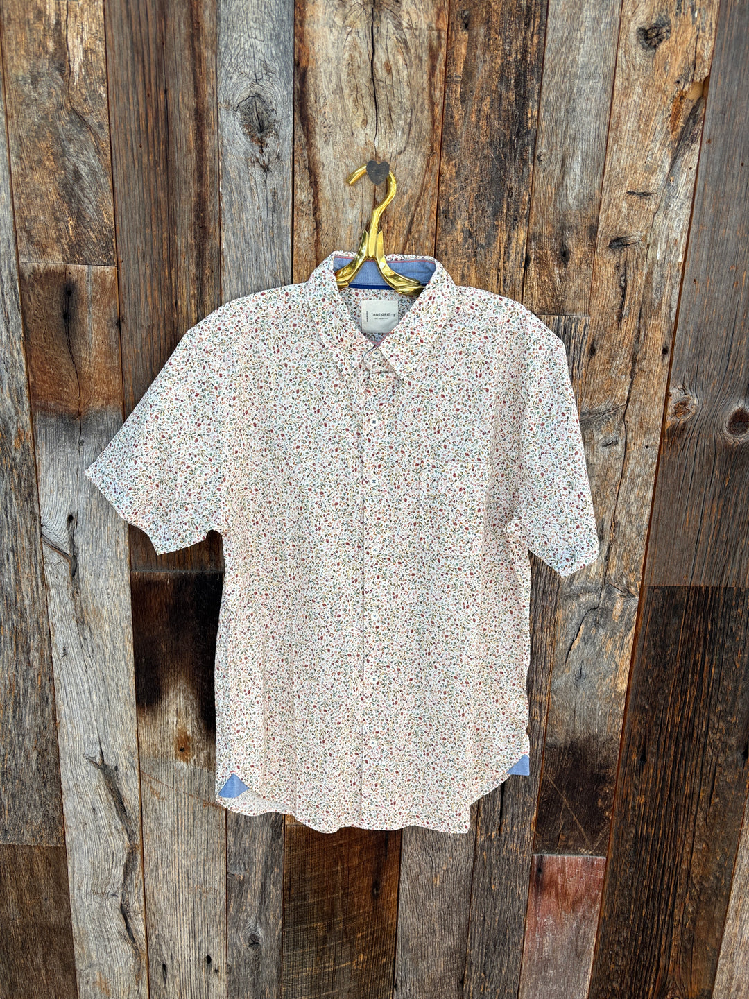 True Grit S/S 1 Pocket Shirt- Natural