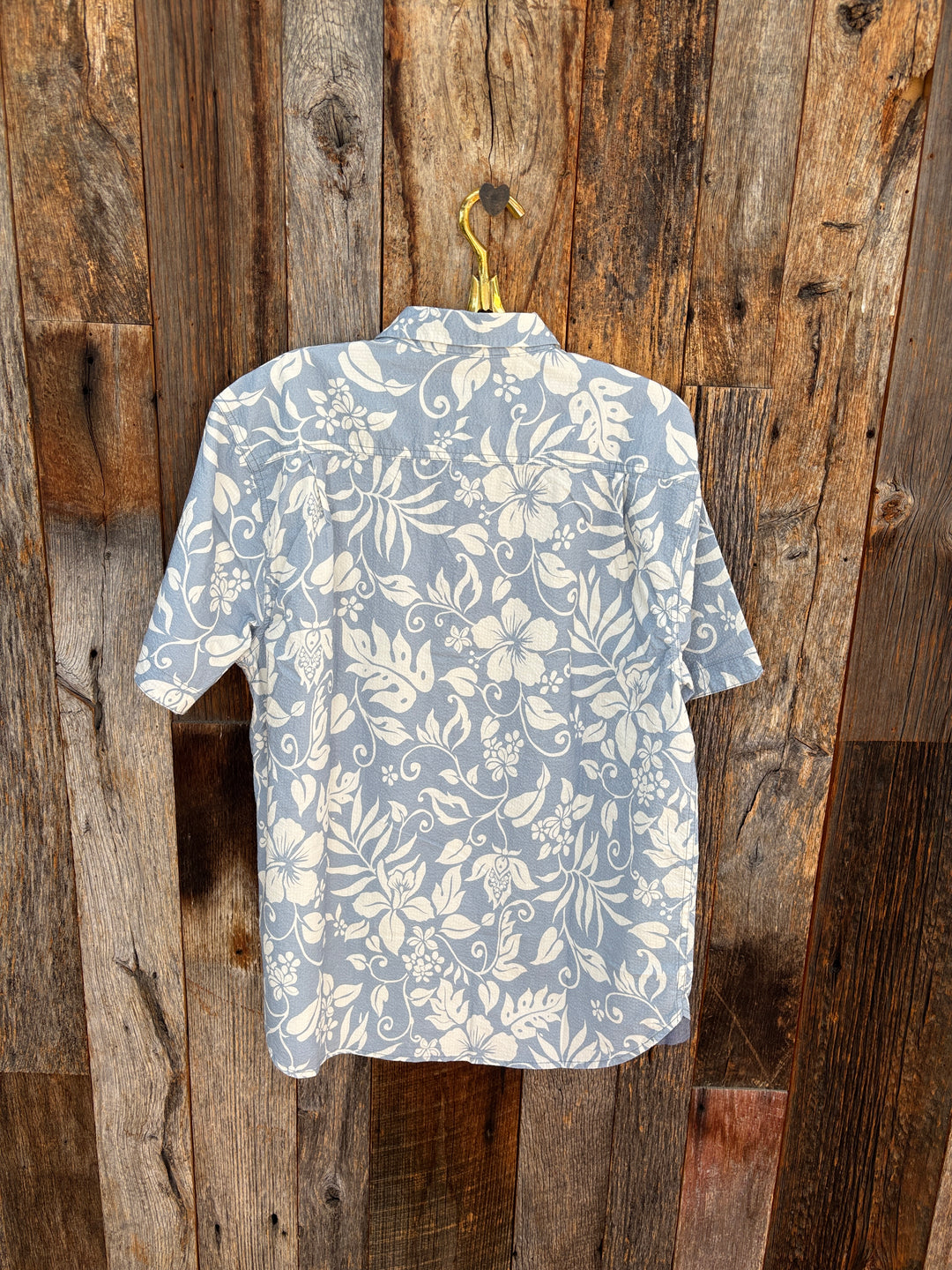 True Grit S/S 1 Pocket Shirt- Soft Blue Floral