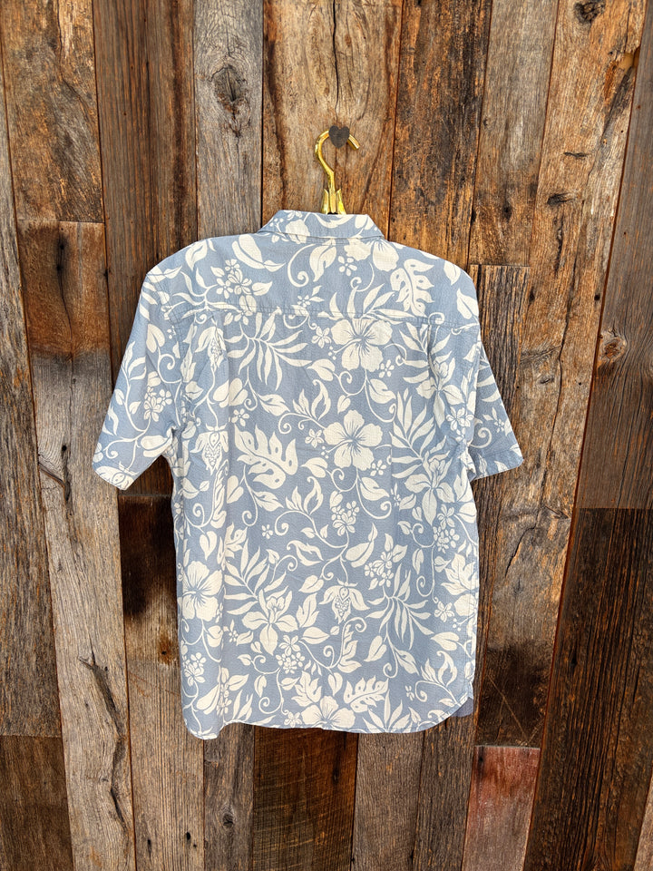 True Grit S/S 1 Pocket Shirt- Soft Blue Floral