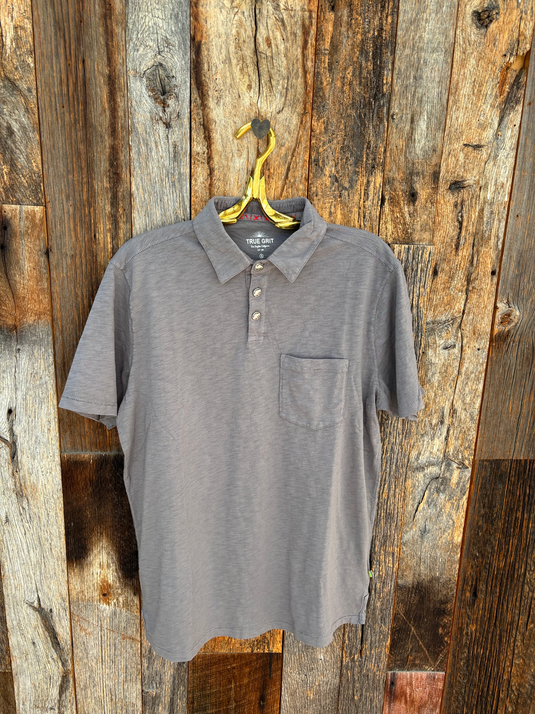 True Grit S/S Polo- Vintage Grey