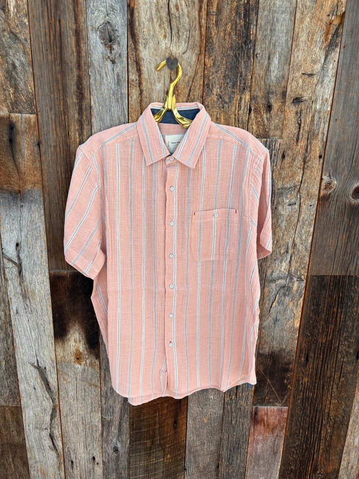 True Grit S/S 1 Pocket Shirt- Coral
