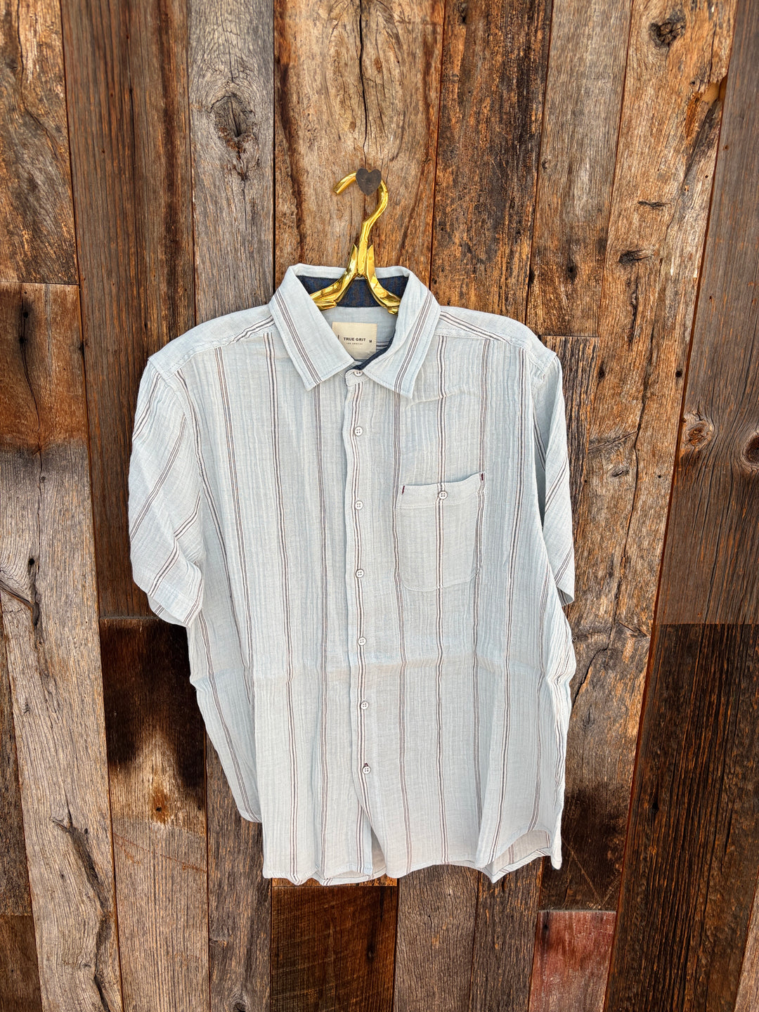 True Grit S/S 1 Pocket Shirt- Light Blue