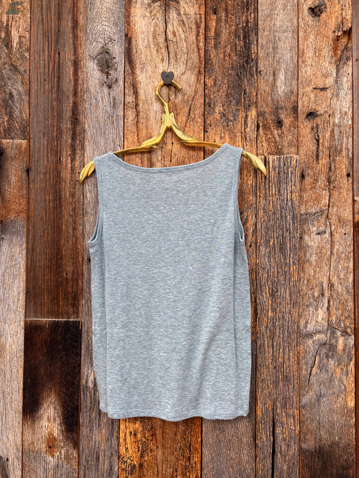 Paper Label Sana Sheer Tank Smoky Blue