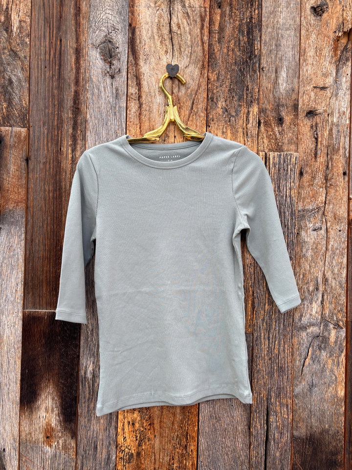 Paper Label Akari Crew Neck Iceberg Green