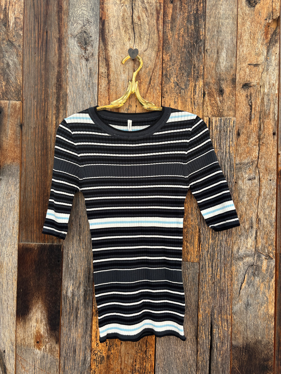Paper Label Summer Stripe Shirt Midnight Blue