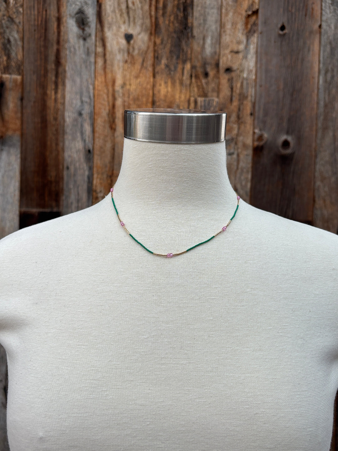 Debbie Fisher FLW2/green seed/GF/pink topaz/GF