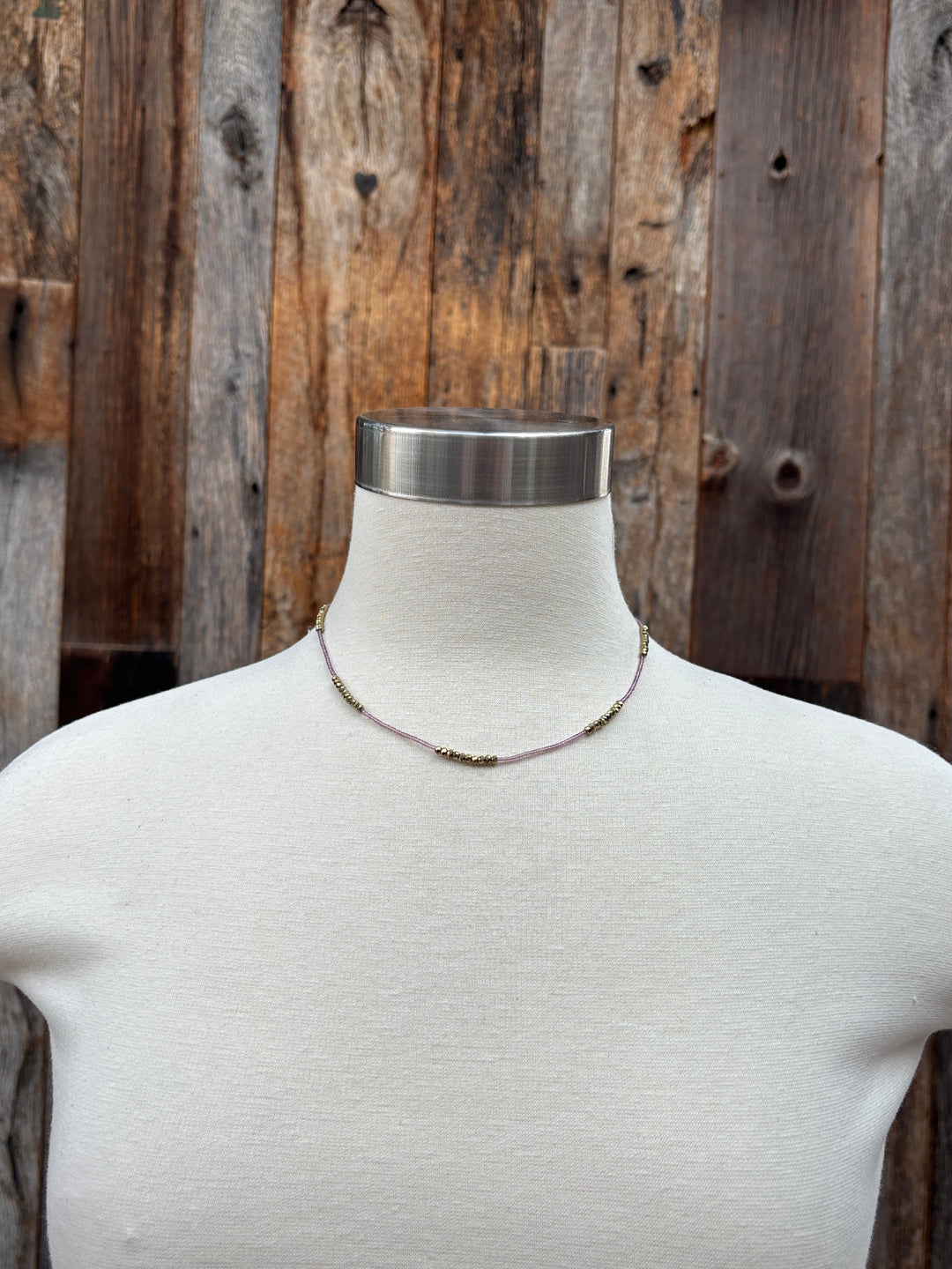 Debbie Fisher ROC23/glass seed/gold pyrite/GF