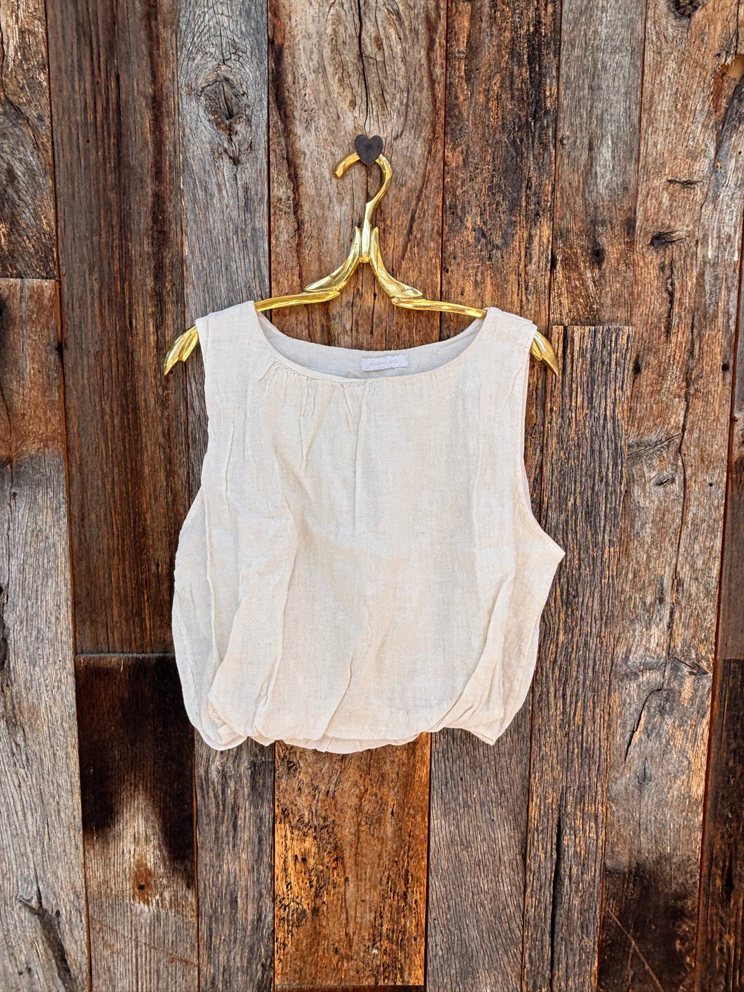 Milio Milano Linen Bubble Top - Butter