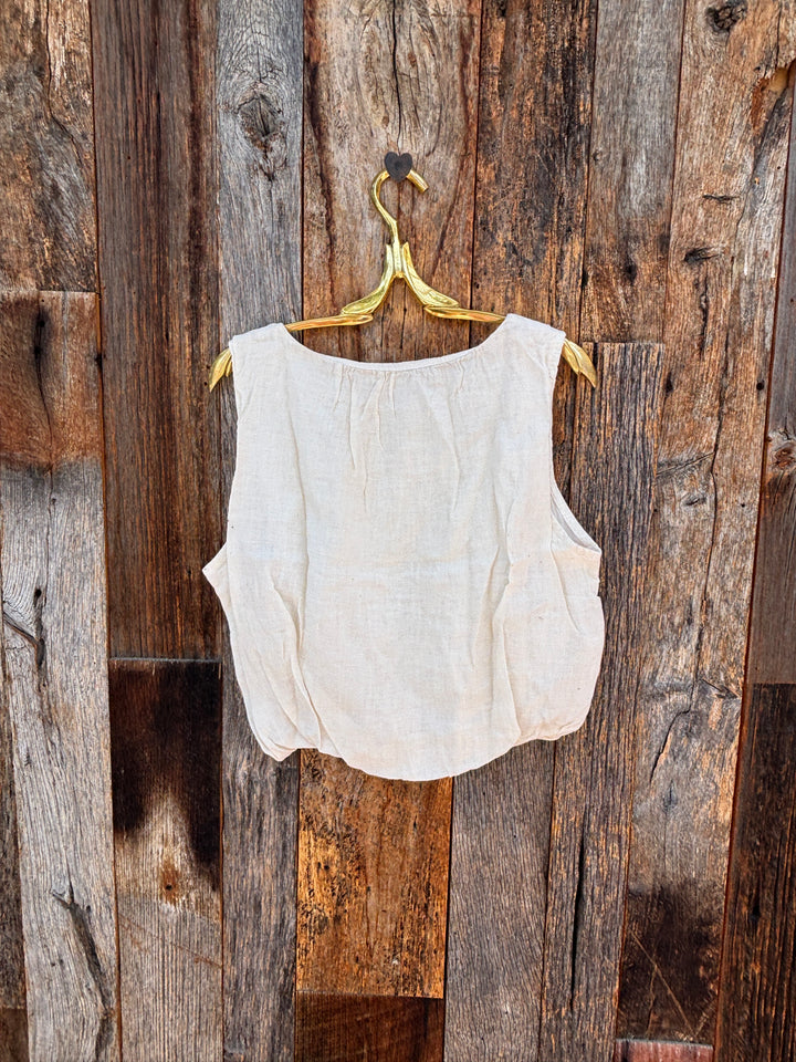Milio Milano Linen Bubble Top - Butter