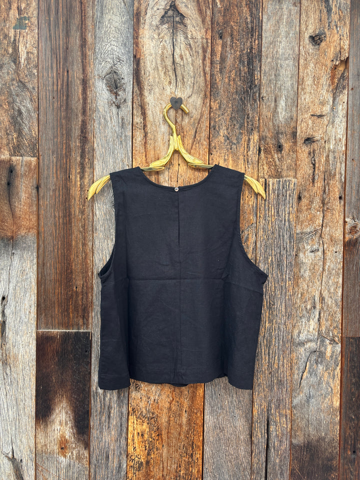 Z Supply Sloane Linen Top - Black