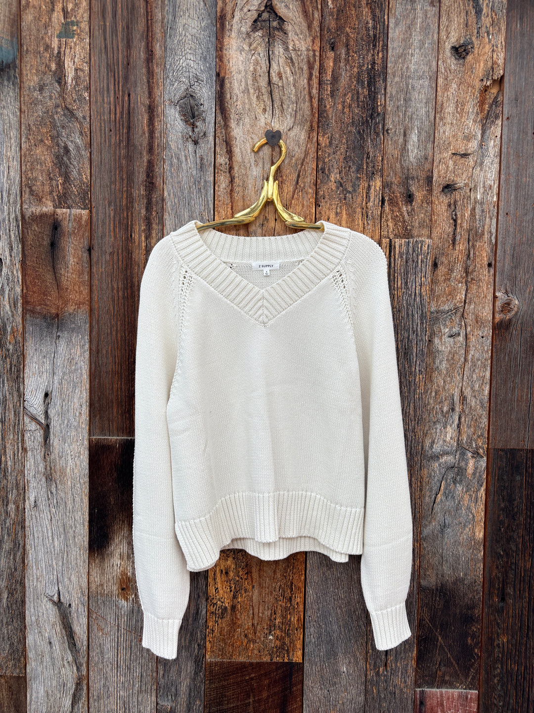 Z Supply Stratton V Neck Sweater - Sandstone