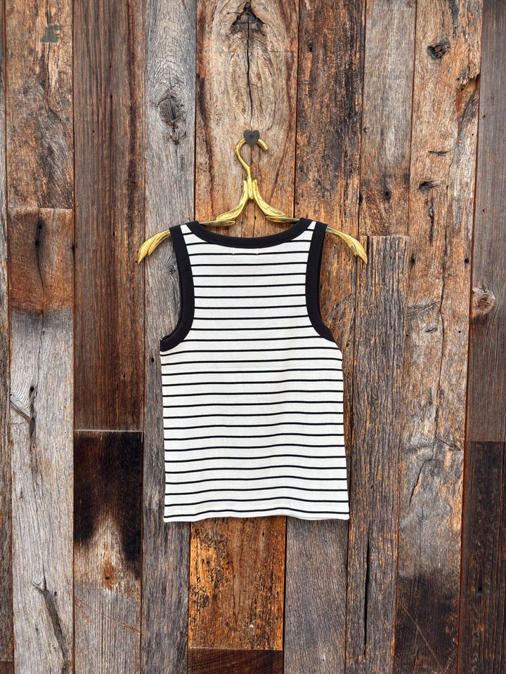 Z Supply Rowe Striped Scoop Tank - Cloud