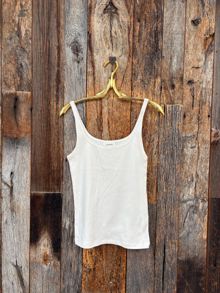 Z Supply Vale Scalloped Tank - Sandstone