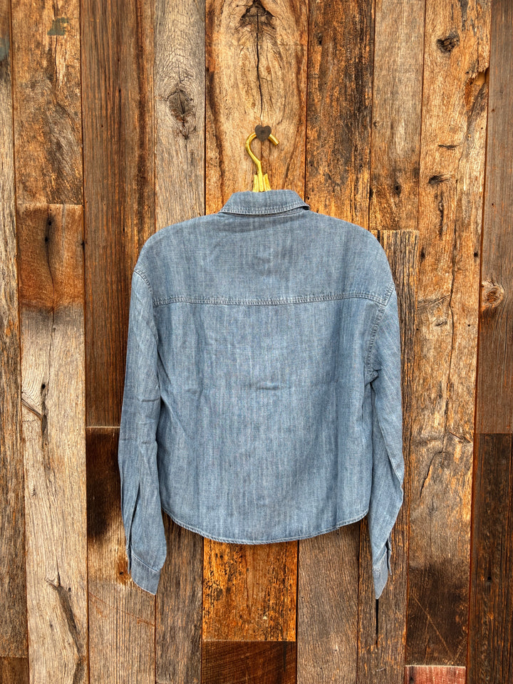 Bella Dahl L/S Flap Pocket Shirt - Island Blue