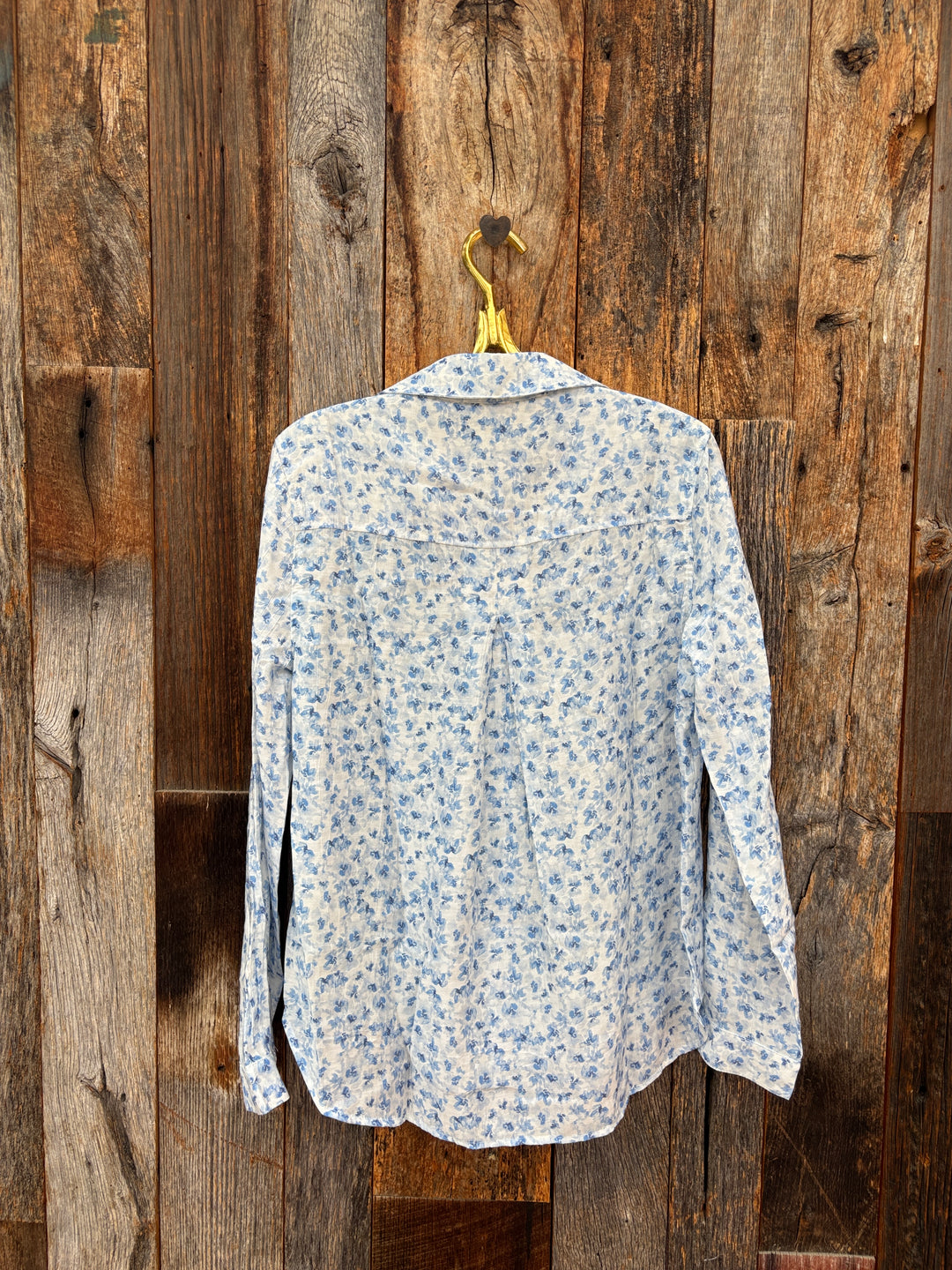 Bella Dahl Classic Button Down - Blue Ditsy Floral