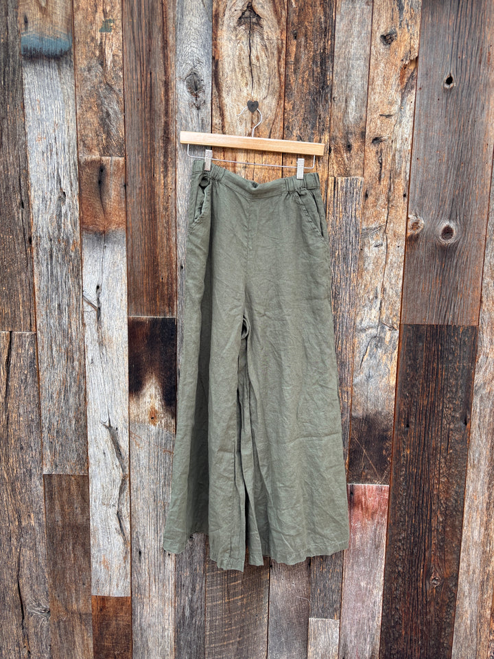 Llea Blue Becca Wide Leg Pant - Army