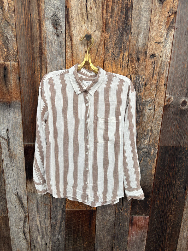 Z Supply Perfect Striped Button Up