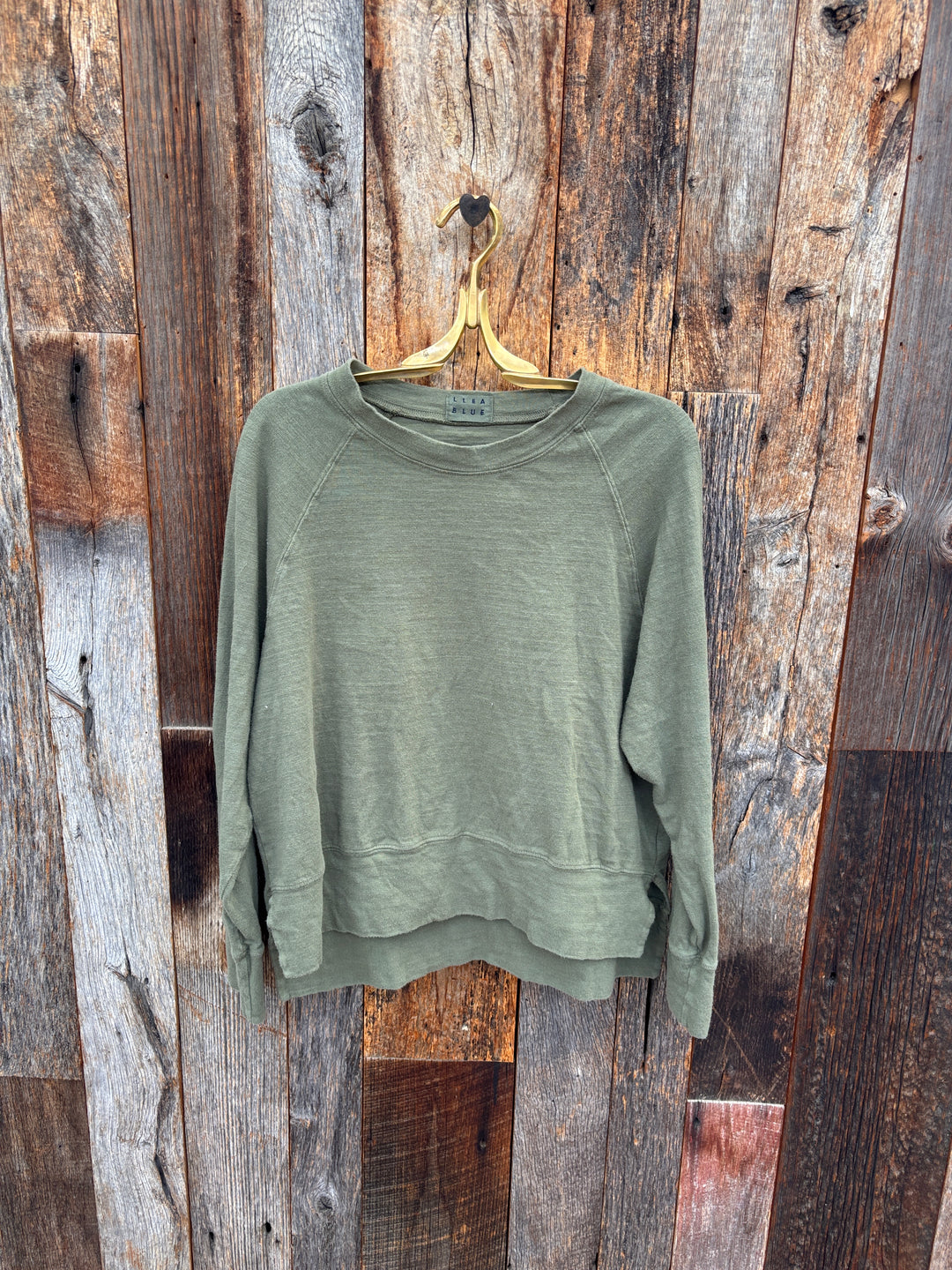 Llea Blue Raglan Sweatshirt - Army