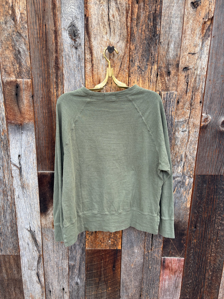 Llea Blue Raglan Sweatshirt - Army