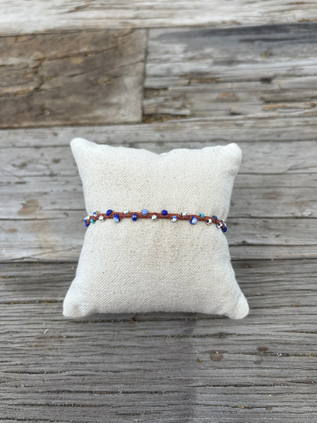 Minetta Twig w/ Blue Beads Bracelet