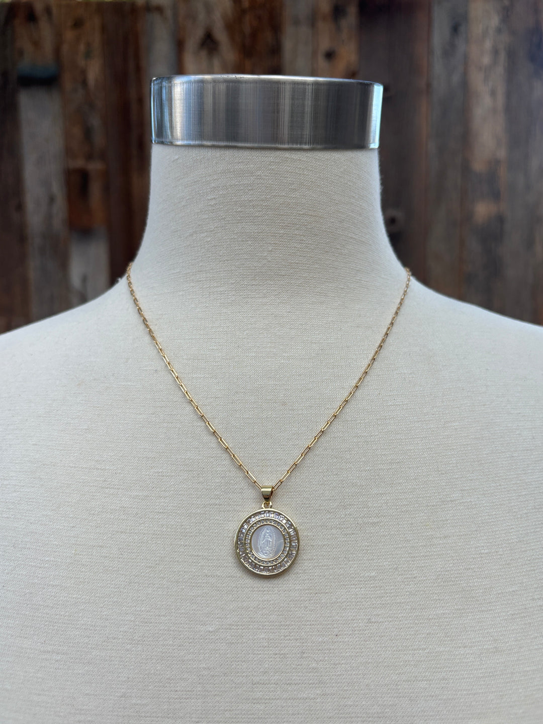 Joy Dravecky Mother Mary Necklace Pearl
