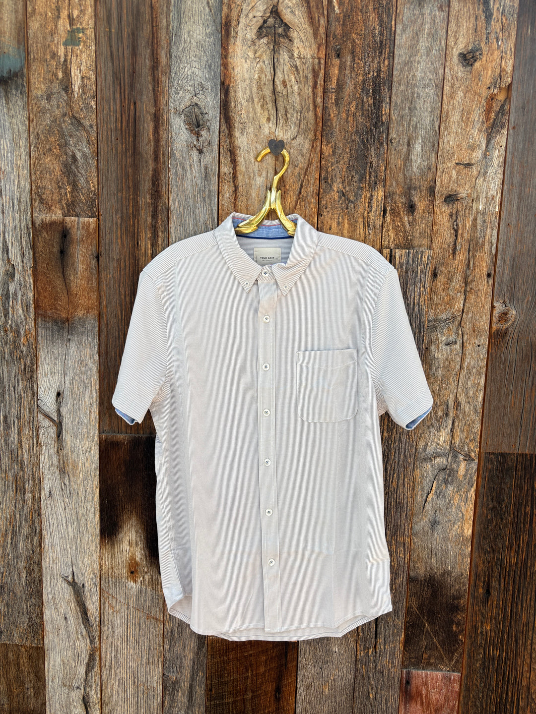 True Grit S/S 1 Pocket Shirt - Stone