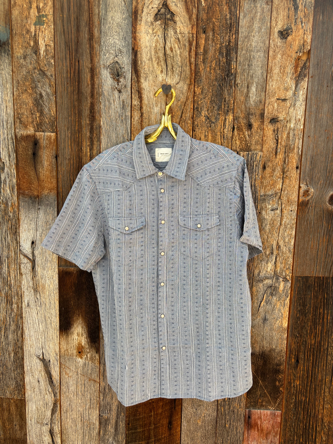 True Grit S/S 2 Pockets Western Shirt - Carbon