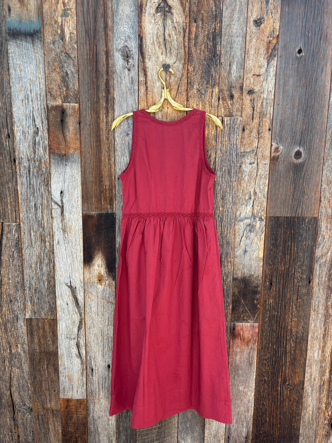 Sundry Sun Kissed Dress with Crochet Trim - Sangria