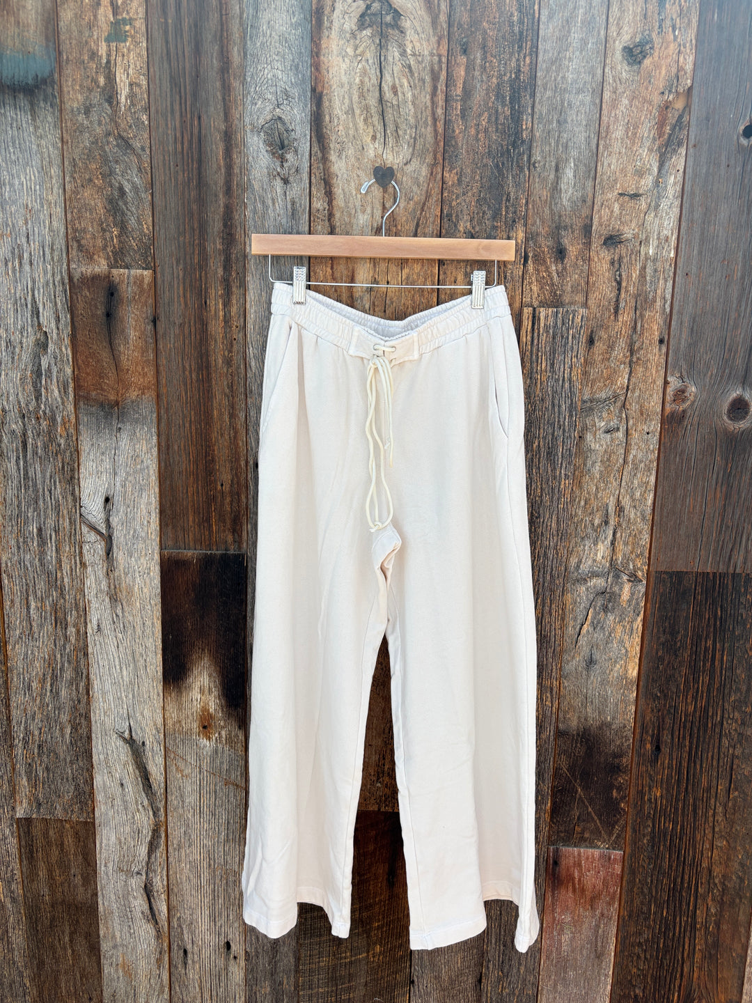 Sundry Surfer Cropped Wide Leg Pant - Pearl