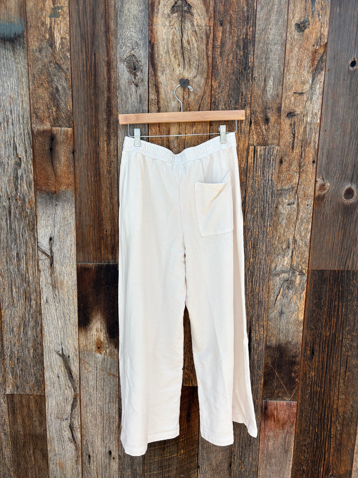 Sundry Surfer Cropped Wide Leg Pant - Pearl