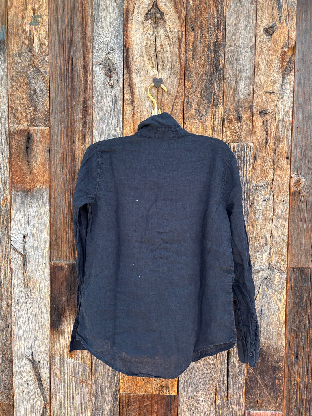 Llea Blue Ruffle Shirt - Ink