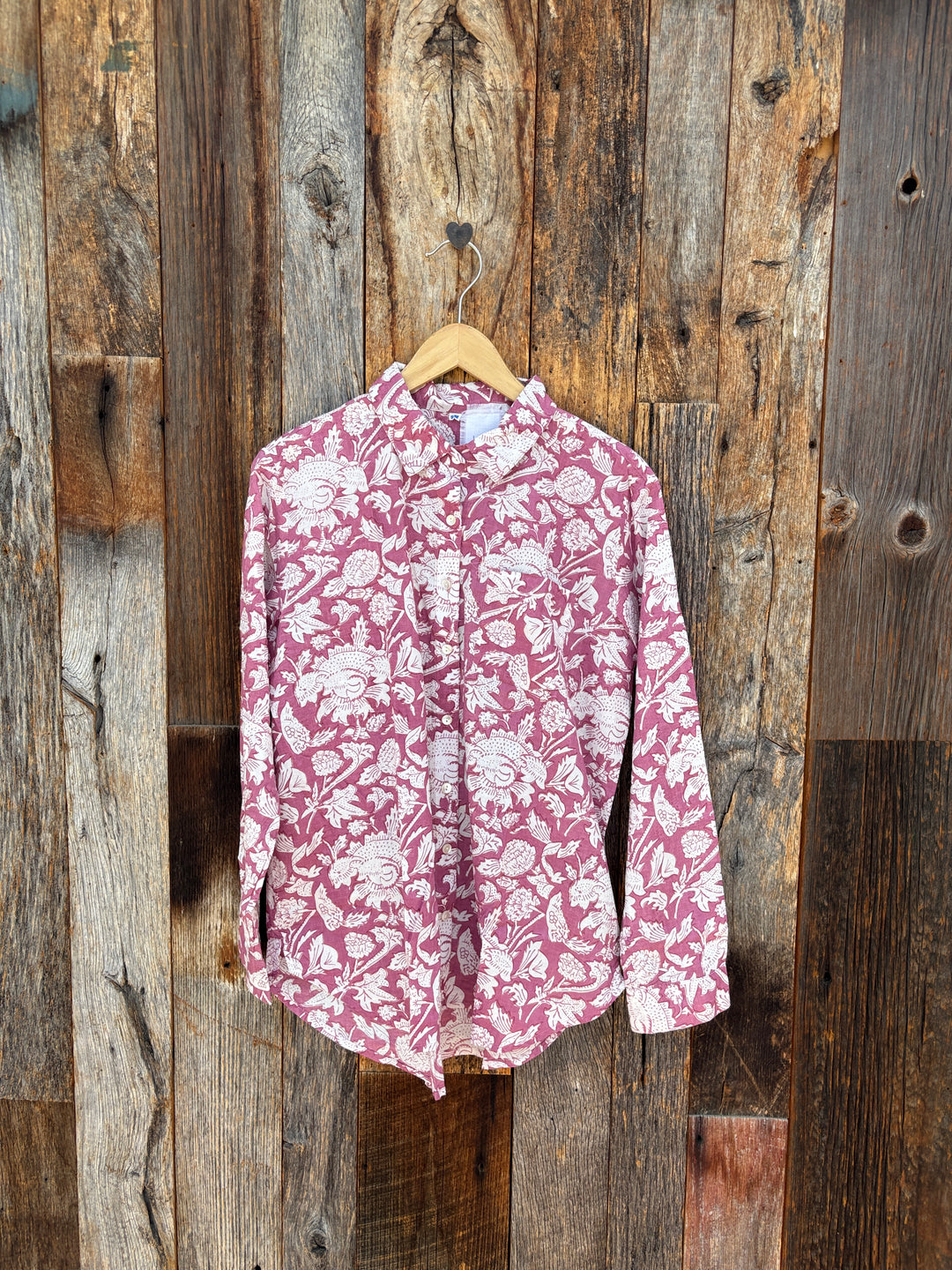 ...and for Good Boyfriend Shirt Madison Floral Raisin Rose S/M