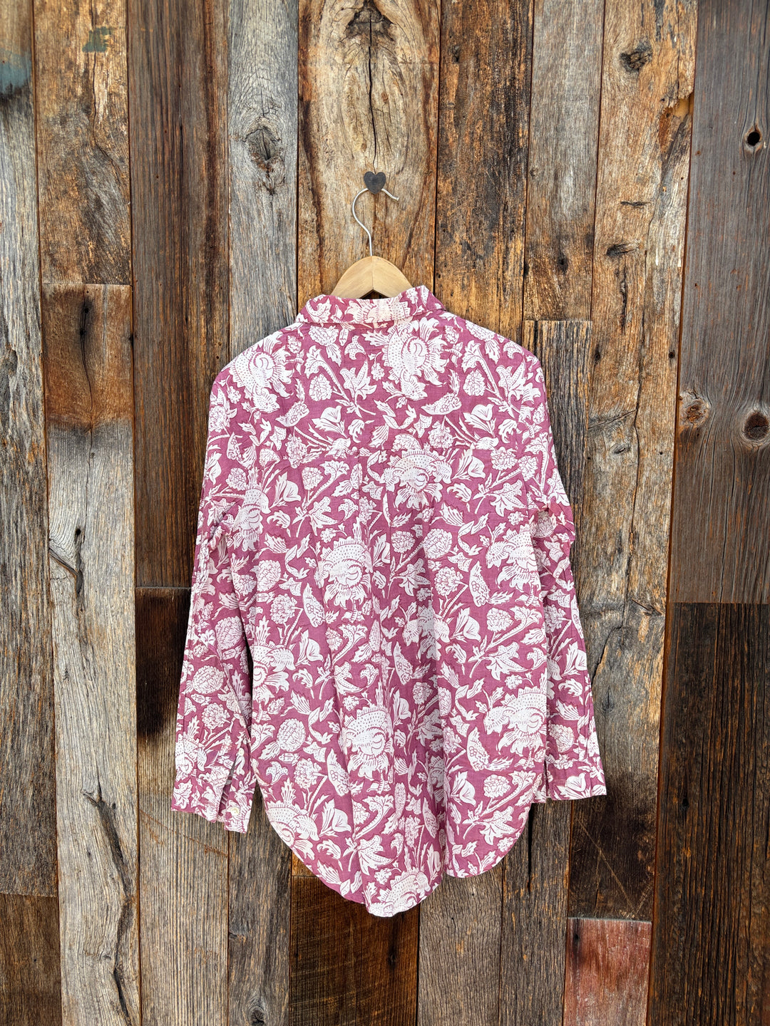 ...and for Good Boyfriend Shirt Madison Floral Raisin Rose S/M