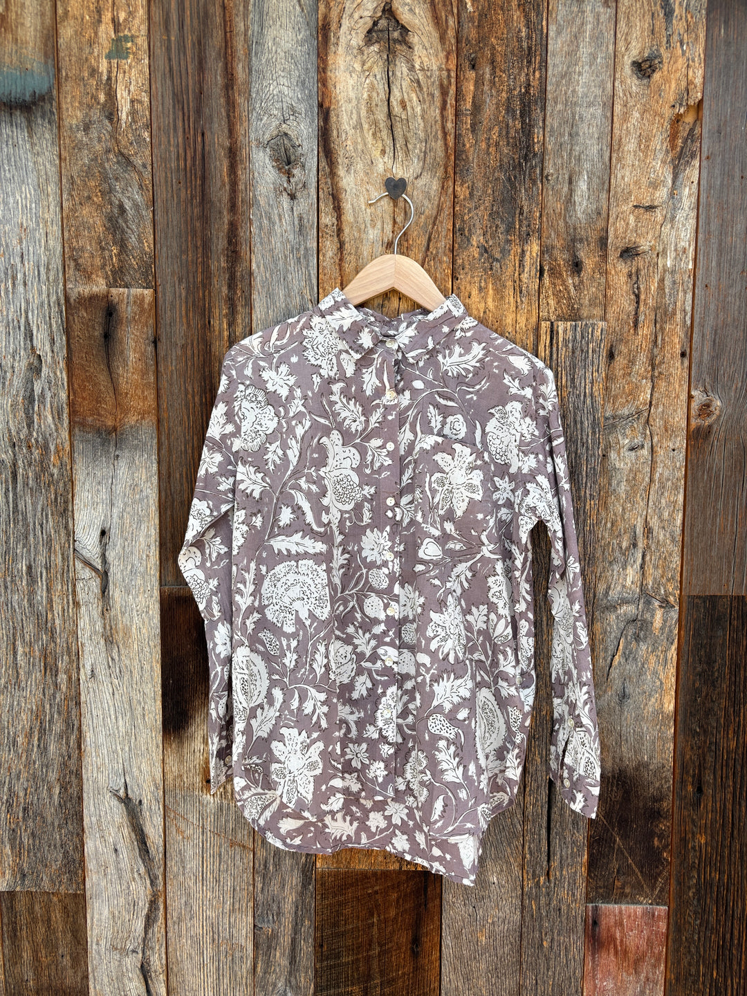 ... and For Good Boyfriend Shirt Sugar Hill Floral Taupe