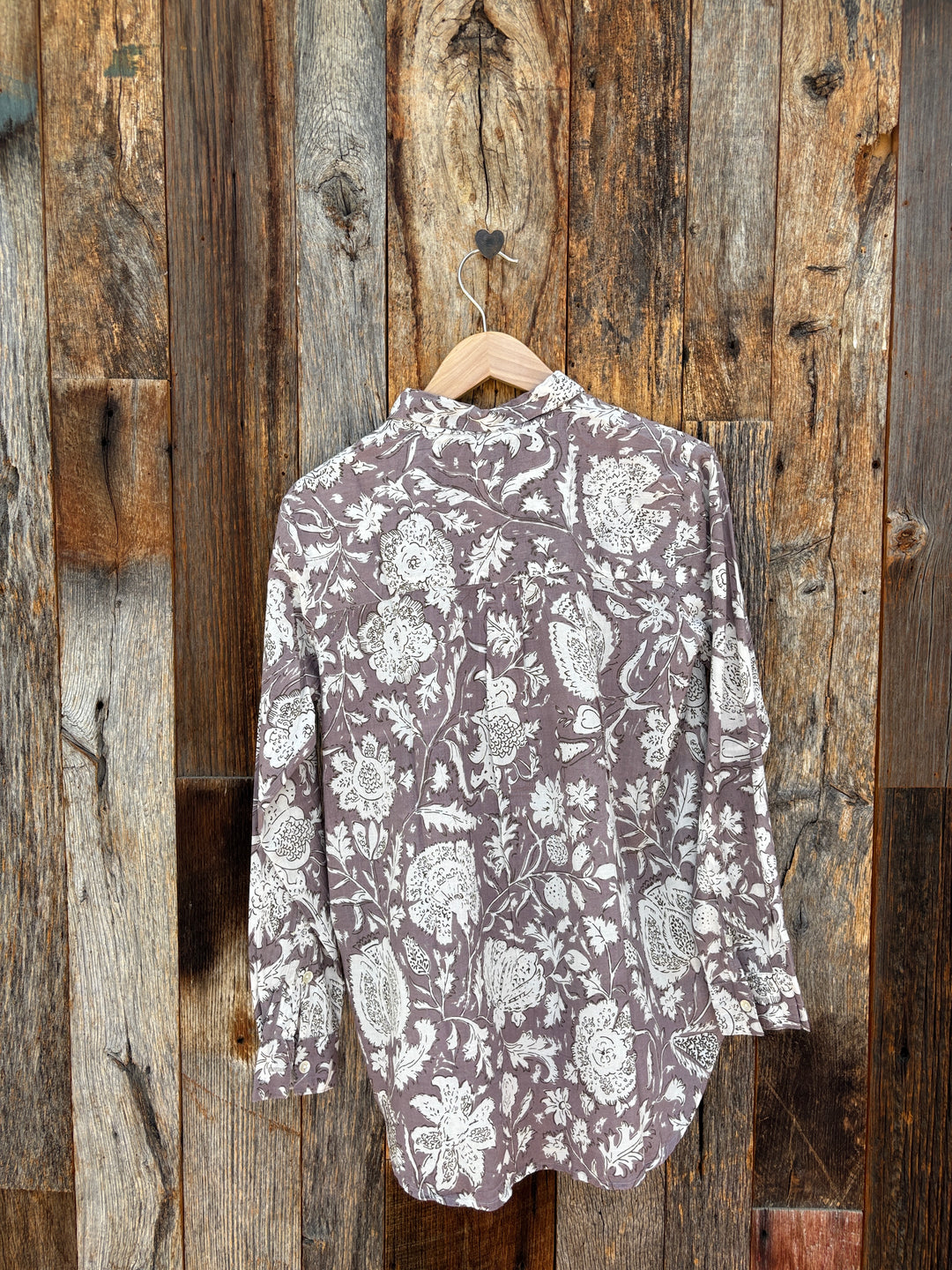 ... and For Good Boyfriend Shirt Sugar Hill Floral Taupe