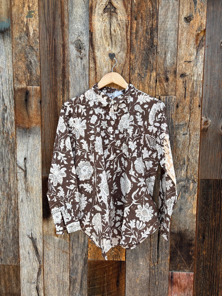 ... and For Good Boyfriend Shirt Sugar Hill Floral Cocoa