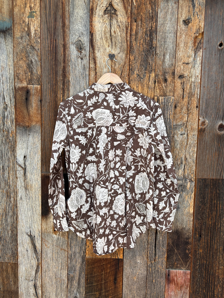 ... and For Good Boyfriend Shirt Sugar Hill Floral Cocoa
