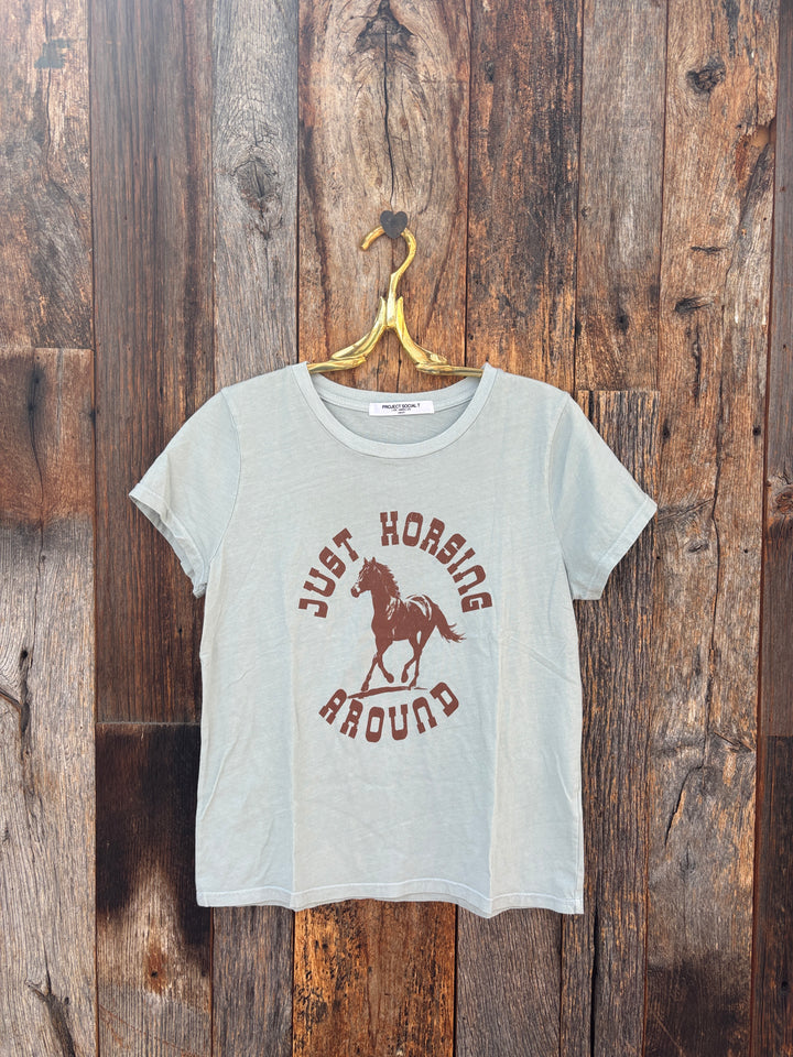 Project Social T Just Horsing Around Tee - Moonstone