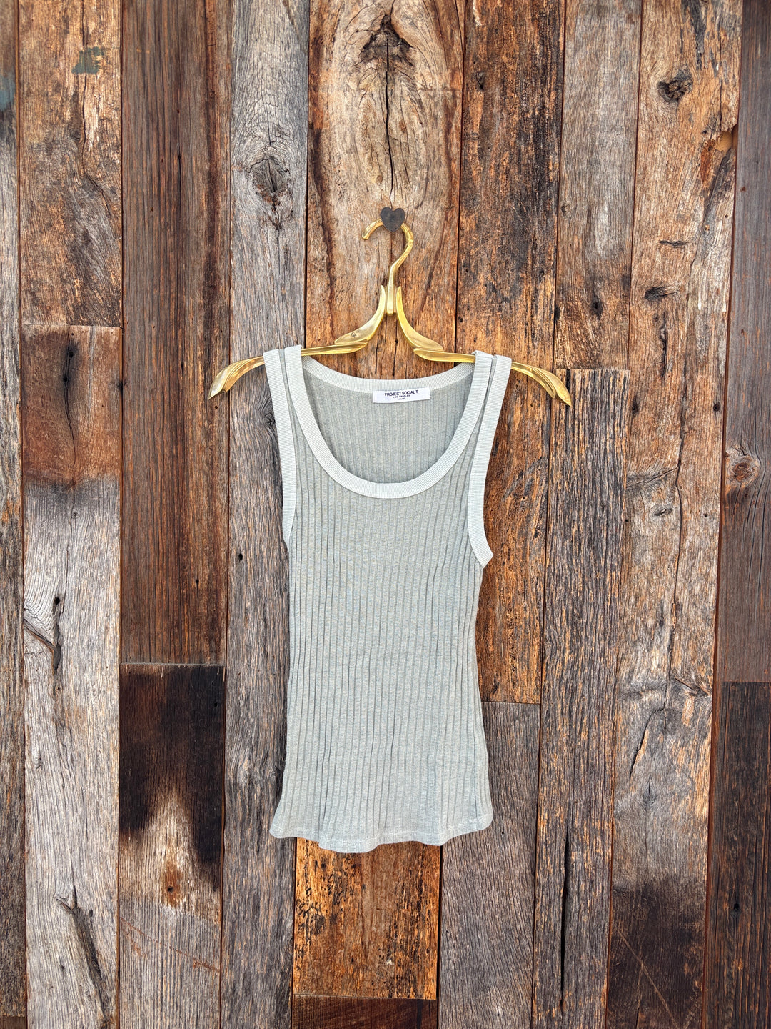 Project Social T Cooper Sweater Rib Tank - Moonstone