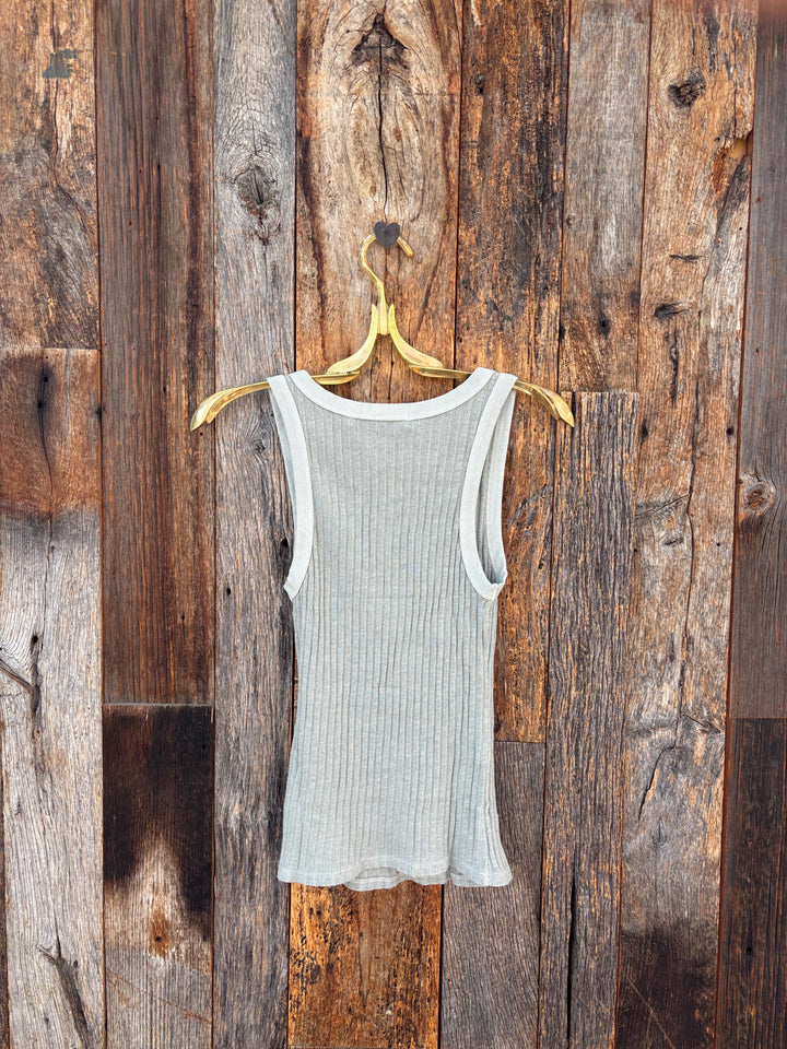 Project Social T Cooper Sweater Rib Tank - Moonstone